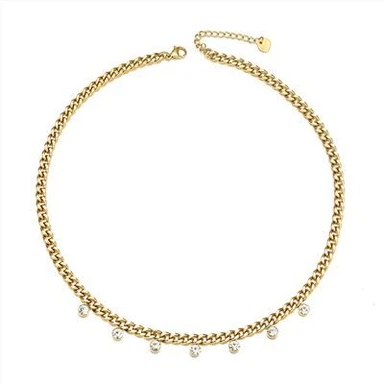 Collar Gargantilla Circonita Múltiple