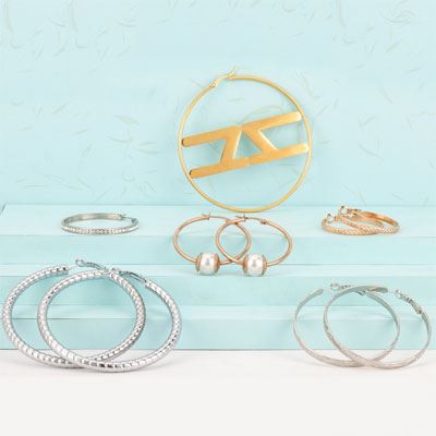 stainless steel big hoop earring