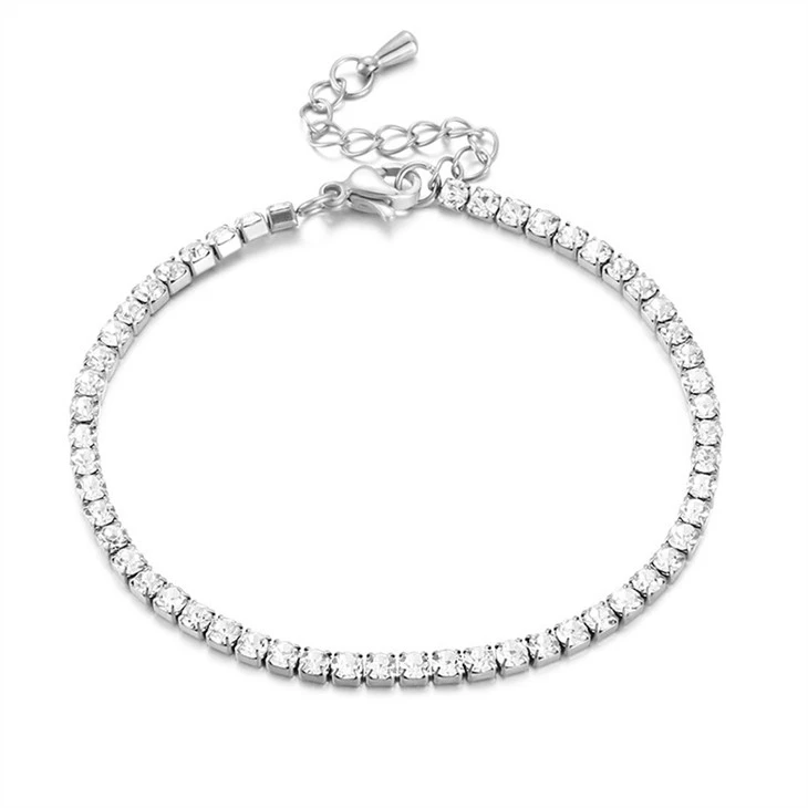 Pulsera de tenis de acero inoxidable