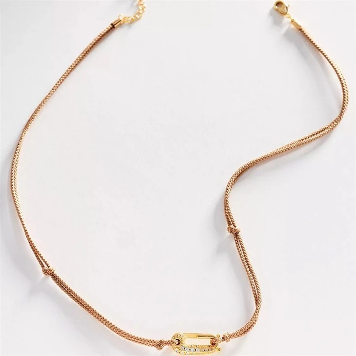 Iced Out Pin Braided Rope Necklace best
