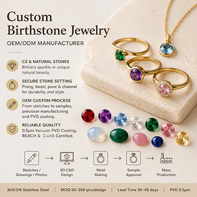 ¿Cómo personalizan los fabricantes de joyas las joyas con piedras natales con...