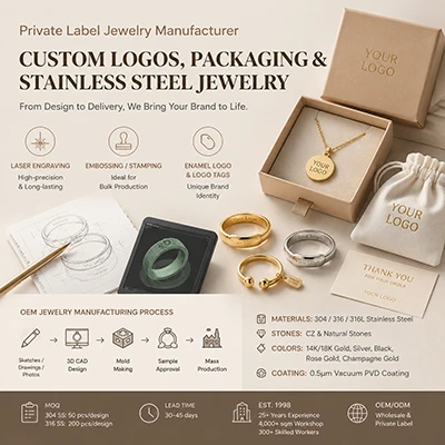 ¿Cómo personaliza un fabricante de joyas de marca privada logotipos, envases ...