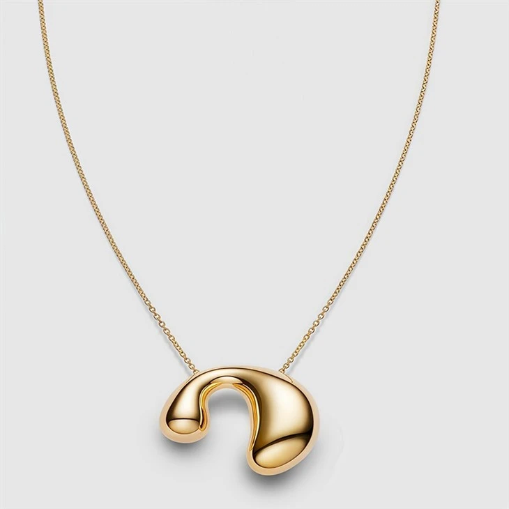 Organic Teardrop Pendant Necklace high quality