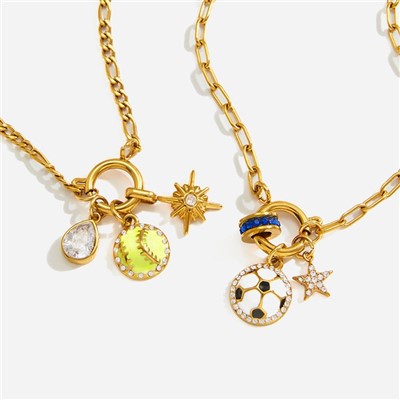 Collar con colgante de tenis