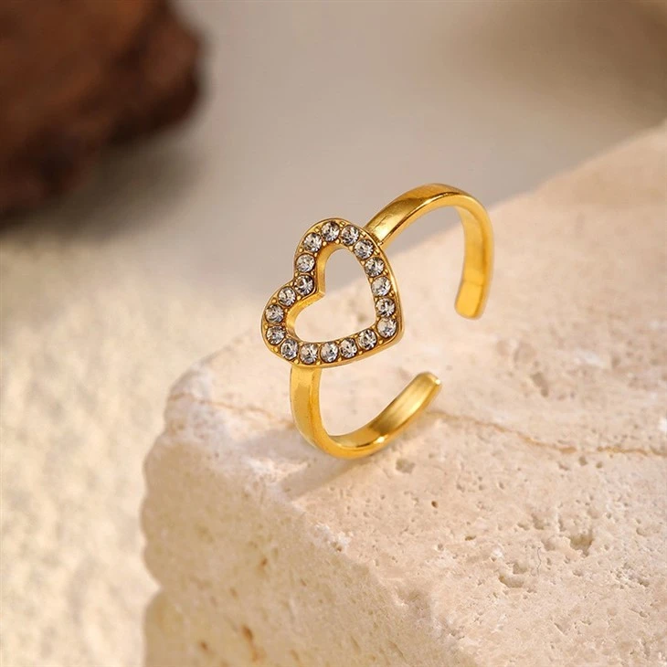Pave Heart Open Ring suppliers