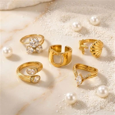 Anillo abierto cuadrado hueco