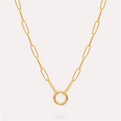 Collar con dije de cadena con clip