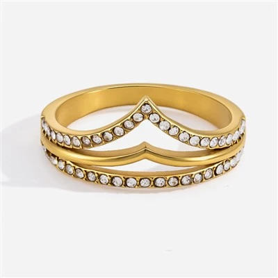 Anillo de doble capa en forma de V