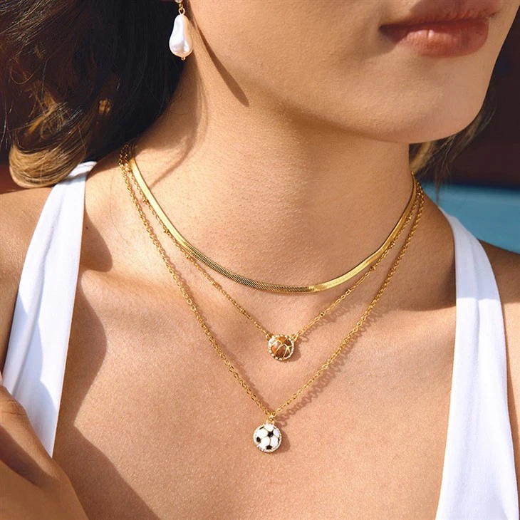Sports Enamel Pendant Necklace factory