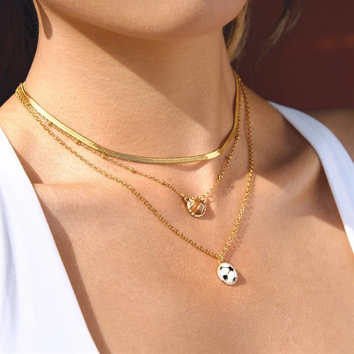 Sports Enamel Pendant Necklace high quality