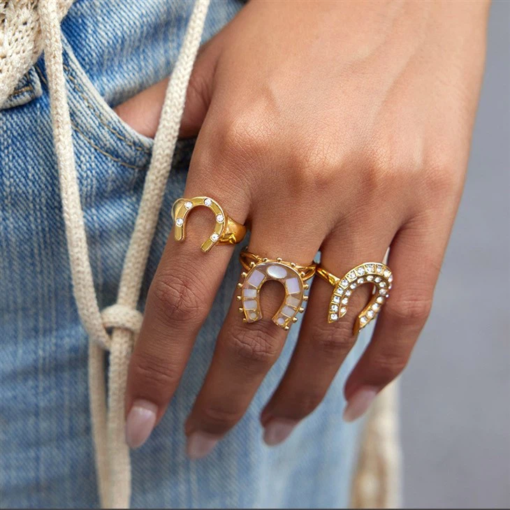 Stainless Steel Horseshoe Ring factory