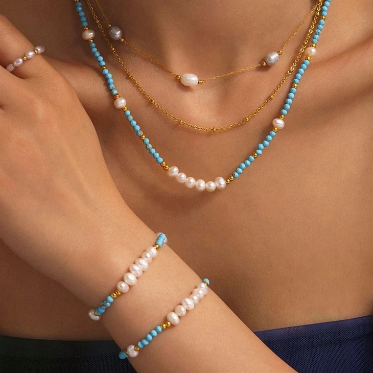 Turquoise Freshwater Pearl Bracelet factory