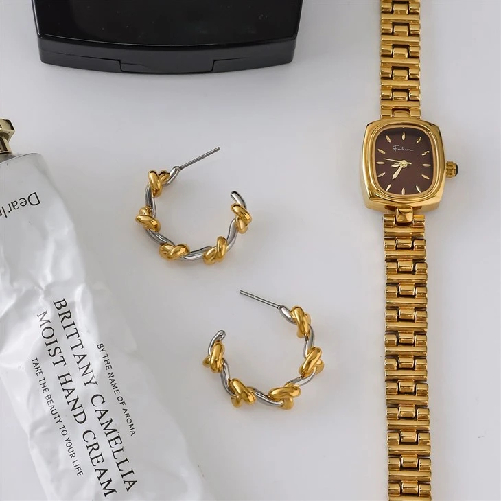 Two Tone Knot Hoops best