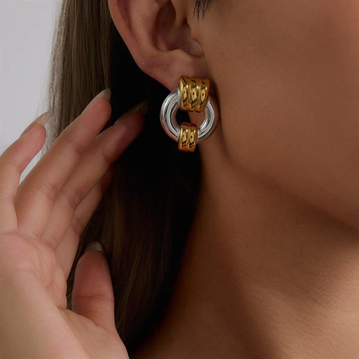 Two Tone Stud Earrings suppliers